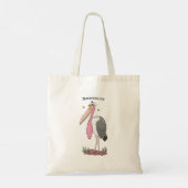 Funny marabou stork cartoon tote bag (Achterkant)