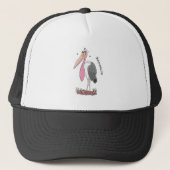 Funny marabou stork cartoon trucker pet (Voorkant)
