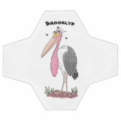 Funny marabou stork cartoon voetbal (Enkel)