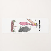 Funny marabou stork cartoon yogamat (Achterkant (horizontaal))