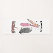 Funny marabou stork cartoon yogamat (Voorkant (horizontaal))
