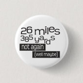 Funny Marathon 26 mijl 385 meter Ronde Button 3,2 Cm (Voorkant)