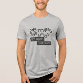 Funny Marathon 26 mijl 385 meter Tri-Blend Shirt (Voorkant)