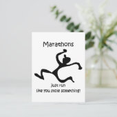 Funny marathon briefkaart (Staand voorkant)