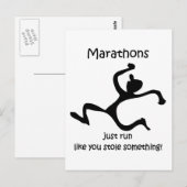 Funny marathon briefkaart (Voorkant / Achterkant)