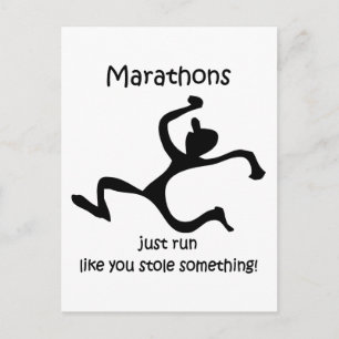 Funny marathon briefkaart