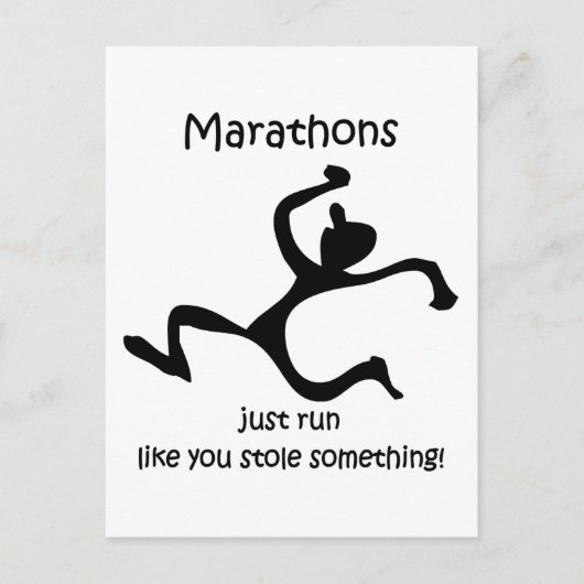 Funny marathon briefkaart (Voorkant)