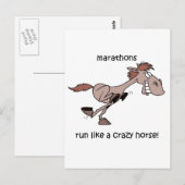 Funny marathon briefkaart (Voorkant / Achterkant)