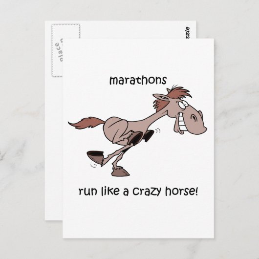 Funny marathon briefkaart (Voorkant / Achterkant)