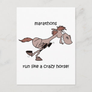 Funny marathon briefkaart