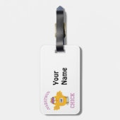 Funny Marathon Chick Bagagelabel (Achterkant verticaal)