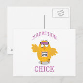 Funny Marathon Chick Briefkaart (Voorkant / Achterkant)