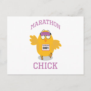 Funny Marathon Chick Briefkaart