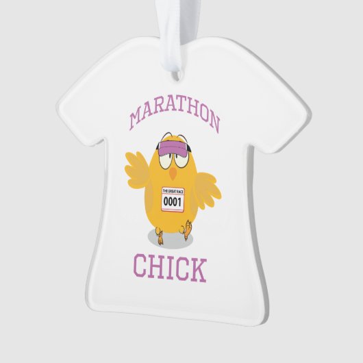 Funny Marathon Chick Ornament (voorkant)