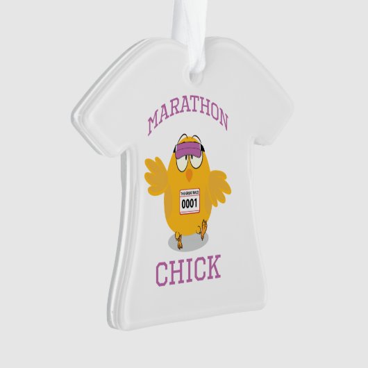 Funny Marathon Chick Ornament (voorkant)