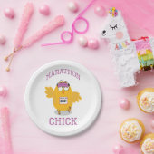 Funny Marathon Chick Papieren Bordje (Feest)