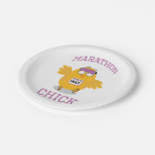 Funny Marathon Chick Papieren Bordje (Gekanteld)