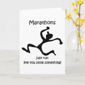 Funny marathon kaart (Gele Bloem)