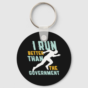 Funny Marathon met Jogging Workout Runner Sleutelhanger