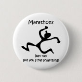 Funny marathon ronde button 5,7 cm (Voorkant)
