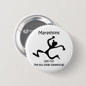 Funny marathon ronde button 5,7 cm (Voorkant /achterkant)