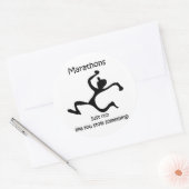 Funny marathon ronde sticker (Envelop)