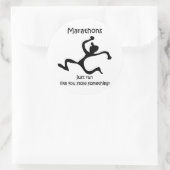 Funny marathon ronde sticker (Tas)