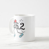 Funny Marathon Runner 26.2 - Gifts for Runners Koffiemok (Voorkant links)