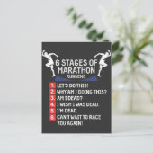 Funny Marathon Runner Humor Marathoner Briefkaart (Staand voorkant)
