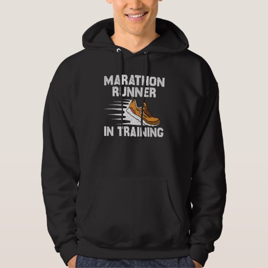 Funny Marathon Runner Mannen Women marathon Runnin Hoodie (Voorkant)