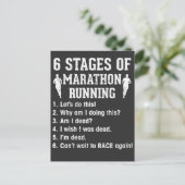 Funny Marathon Runner Quote Athlete Briefkaart (Staand voorkant)