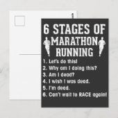 Funny Marathon Runner Quote Athlete Briefkaart (Voorkant / Achterkant)