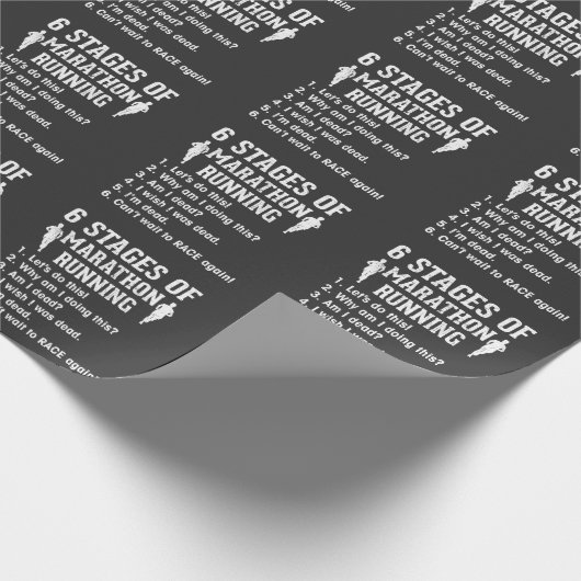 Funny Marathon Runner Quote Athlete Cadeaupapier (Hoek)