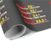 Funny Marathoner Runner Thoughts Running Joke Cadeaupapier (Rol Hoek)