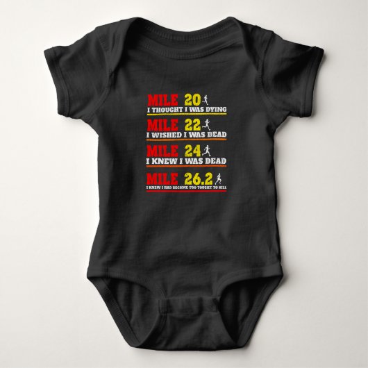 Funny Marathoner Runner Thoughts Running Joke Romper (Voorkant)