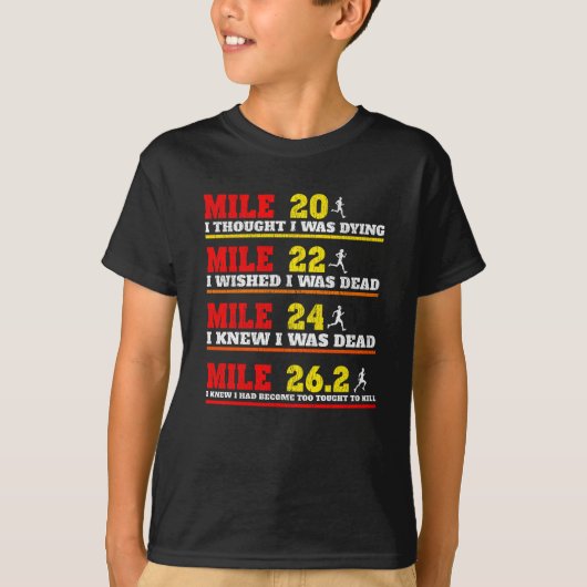 Funny Marathoner Runner Thoughts Running Joke T-shirt (Voorkant)