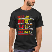 Funny Marathoner Runner Thoughts Running Joke T-shirt (Voorkant)