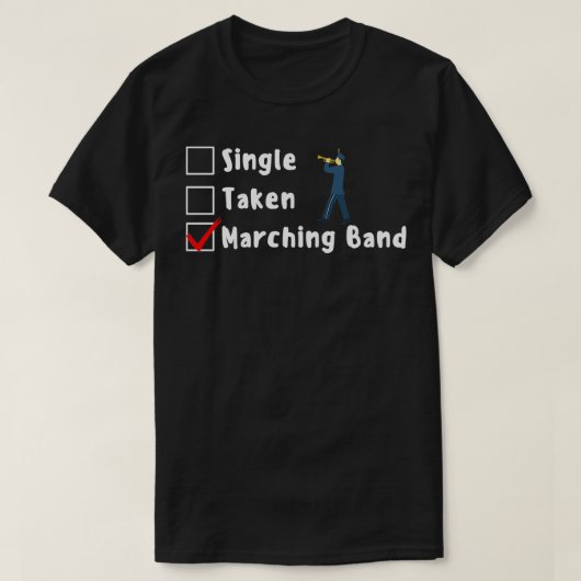 Funny Marching Band Checklist T-shirt (Design voorkant)