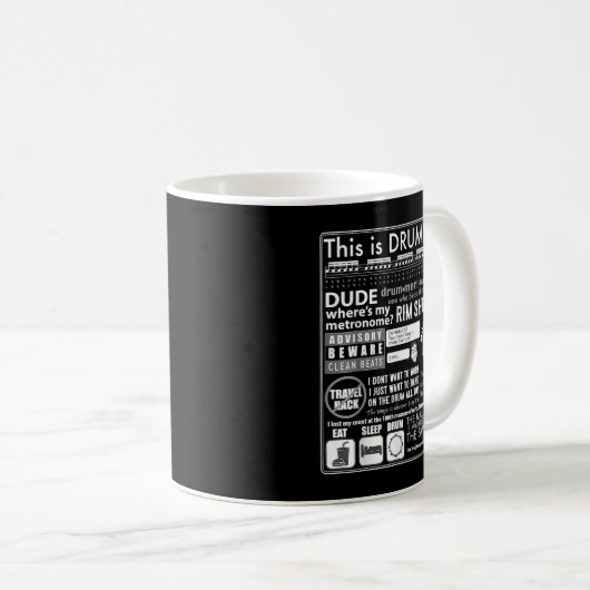 Funny Marching Band Dit is Drumline Quote Musicia Koffiemok (Voorkant rechts)