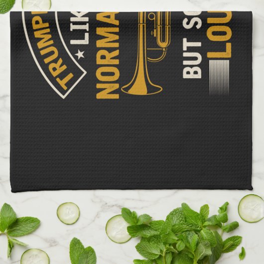 Funny Marching Band Trumpeter Humor Theedoek (Gevouwen)