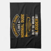 Funny Marching Band Trumpeter Humor Theedoek (Verticaal)