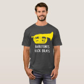 Funny marching baritone Baritones kick brass T-shirt (Voorkant volledig)