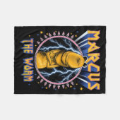 Funny Marcus The Worm Heavy Rock Rockworm Humor Me Fleece Deken (Voorkant (Horizontaal))