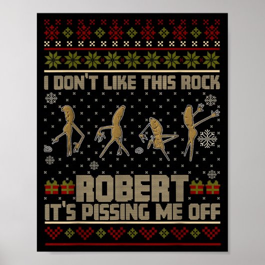 Funny Marcus The Worm I Don't Like This Rock Ugly  Poster (Voorkant)