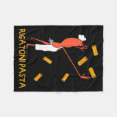 Funny Marcus The Worm Rigatoni Pasta Fleece Deken (Voorkant (Horizontaal))
