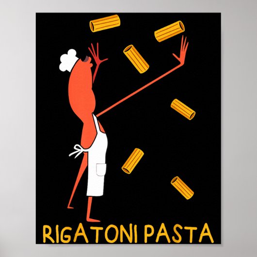 Funny Marcus The Worm Rigatoni Pasta  Poster (Voorkant)