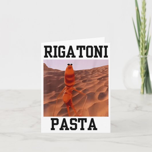 Funny Marcus The Worm Rigatoni Pasta Robert Meme T Kaart (Voorkant)