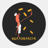 Funny Marcus The Worm Rigatoni Pasta  Ronde Sticker (Voorkant)