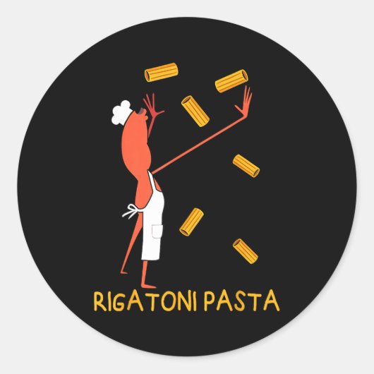Funny Marcus The Worm Rigatoni Pasta  Ronde Sticker (Voorkant)