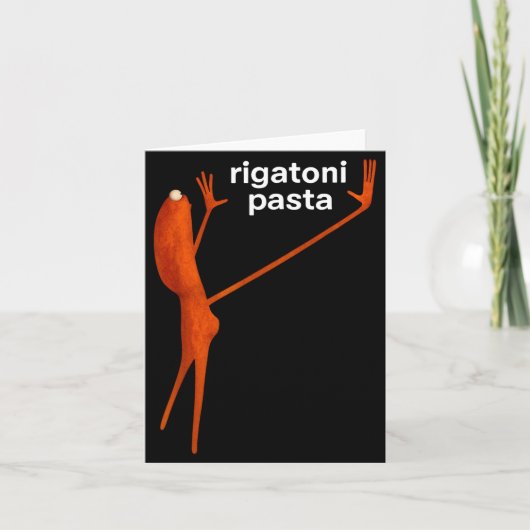 Funny Marcus The Worm Rigatoni Pasta Viral Meme  Kaart (Voorkant)